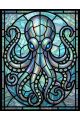 Алмазная мозаика без подрамника «Осьминог» 80x60 см