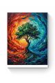 Алмазная мозаика на подрамнике «Дерево стихий» 80x60 см