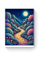 Алмазная мозаика на подрамнике «Лунная тропа» 40x30 см
