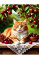 Алмазная мозаика без подрамника «Рыжий кот» 35x25 см