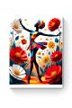 Алмазная мозаика на подрамнике «Яркая балерина» 80x60 см
