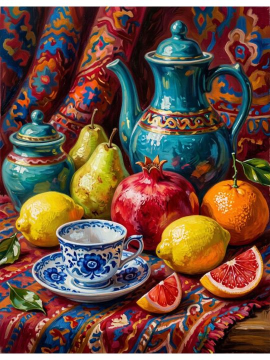 Алмазная мозаика без подрамника «Сочный акцент» 40x30 см