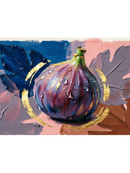Алмазная мозаика без подрамника «Золотой инжир» 40x30 см