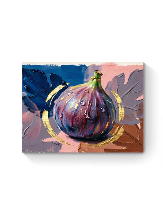 Алмазная мозаика на подрамнике «Золотой инжир» 40x30 см