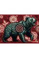 Алмазная мозаика без подрамника «Медведь в вихре» 70x50 см