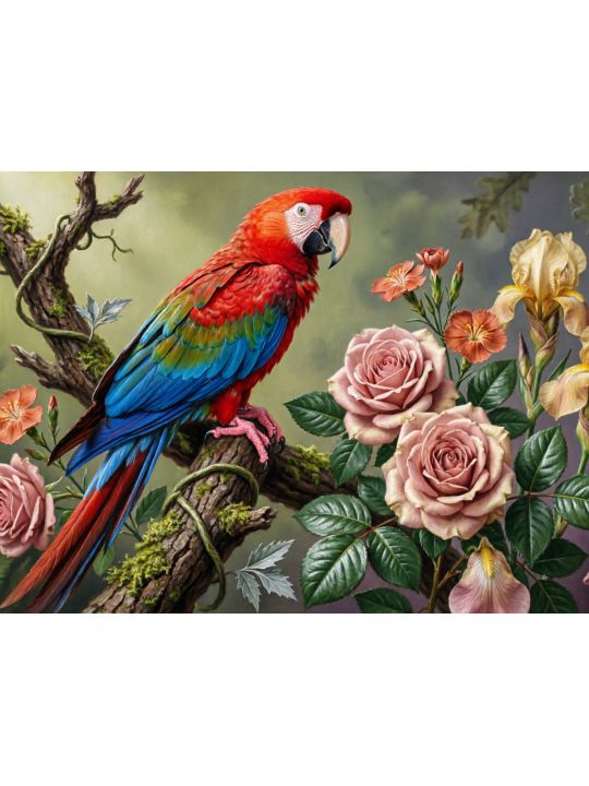 Алмазная мозаика без подрамника «Цветущий рай» 40x30 см