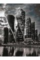 Картина по номерам без подрамника «Небоскрёбы» 80x60 см