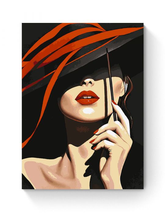 Картина по номерам на подрамнике «Леди Red» 80x60 см