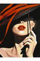 Картина по номерам без подрамника «Леди Red» 90x70 см