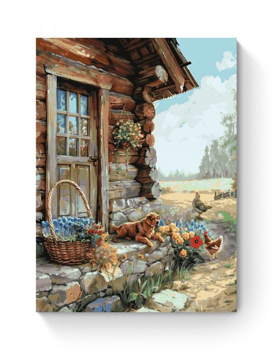 Картина по номерам на подрамнике «Сельское лето» 90x70 см