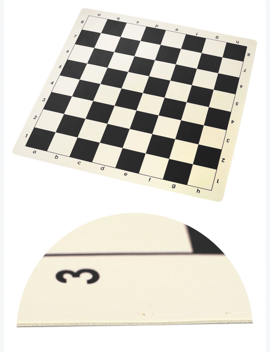 Шахматная доска «Виниловая» чёрно-белая 50 x 50 см