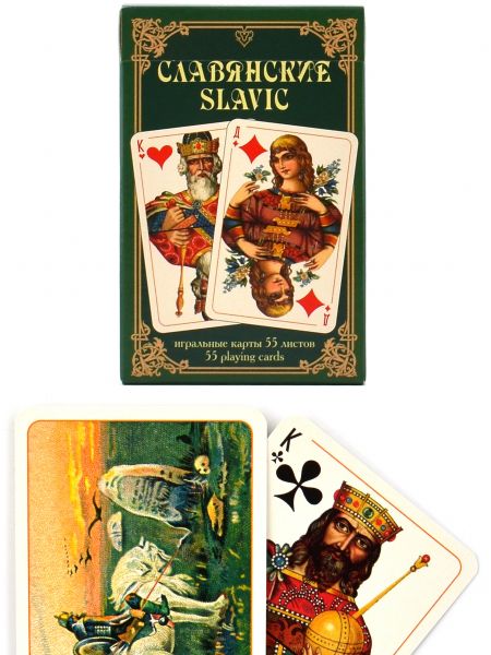 Карты игральные «Славянские» зелёные Piatnik 