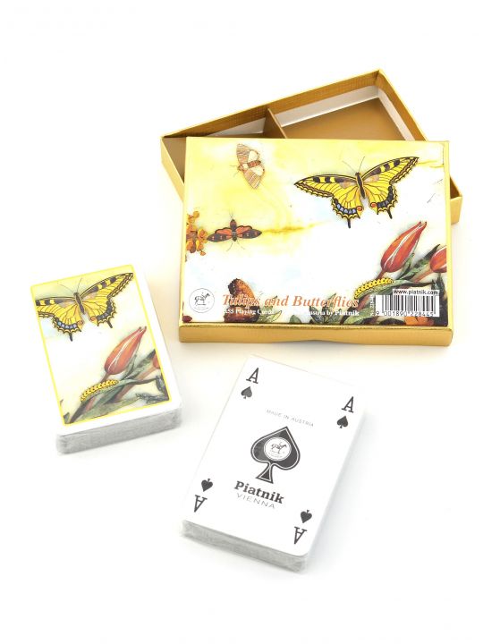 Набор коллекционных игральных карт «Tulips and butterflies» Piatnik 