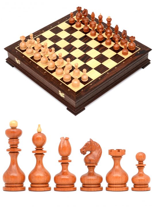 Шахматы «Суздальские» ларец стаунтон венге