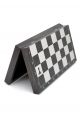 Шахматная доска «Гроссмейстерская» чёрная с серебром