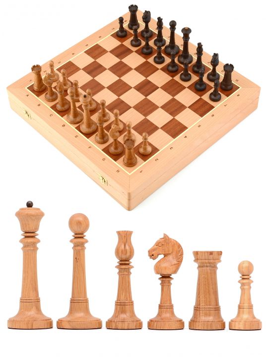 Шахматы с резными фигурами «Элеганс» бук