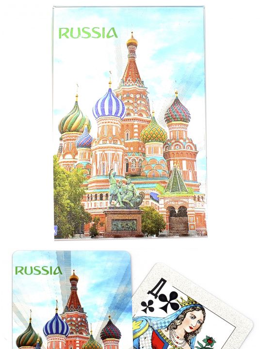 Карты игральные «Россия серебряная» сокращенная колода (36 карт)