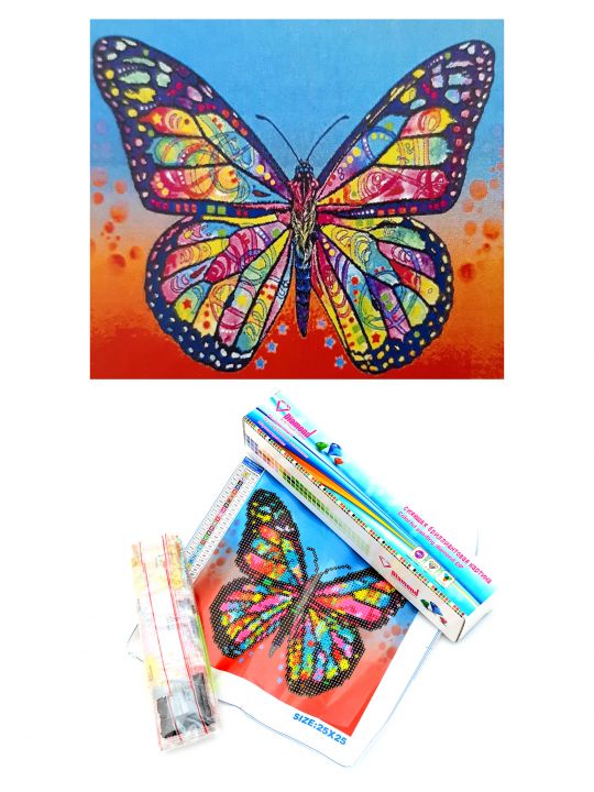 Алмазная мозаика «Яркая бабочка» 