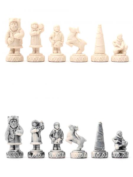 Шахматные фигуры «Северные народы» мраморная крошка