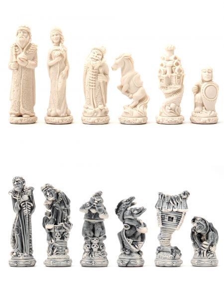 Шахматные фигуры «Русские сказки» каменные