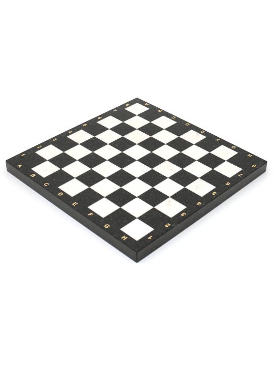 Шахматная доска «Классическая» каменная бело-зелёная 38 х 38 х 3 см