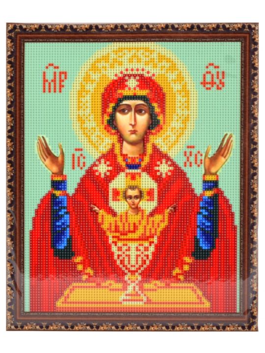 Алмазная мозаика на подрамнике «Божией Матери Неупиваемая Чаша» икона