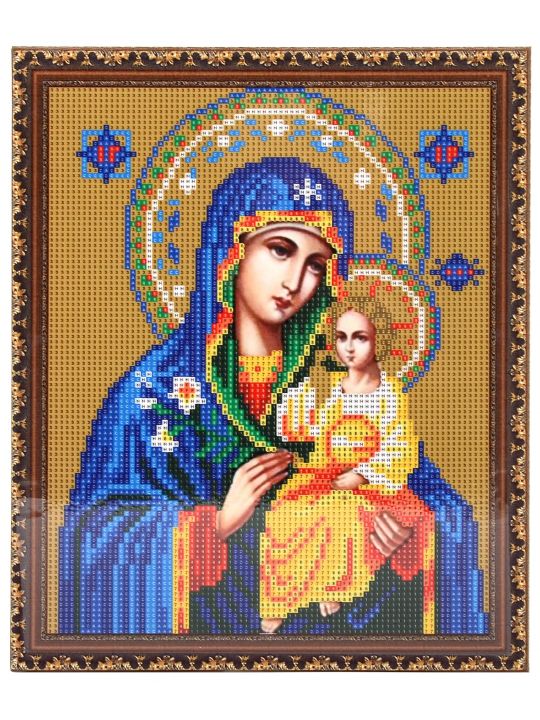 Алмазная мозаика на подрамнике «Божией Матери Неувядаемый цвет» икона