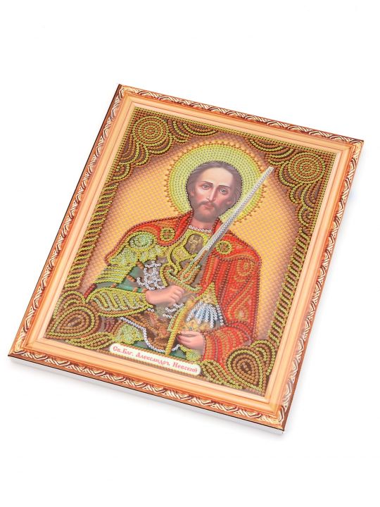 Алмазная мозаика на подрамнике «Святой Князь Александр Невский» икона