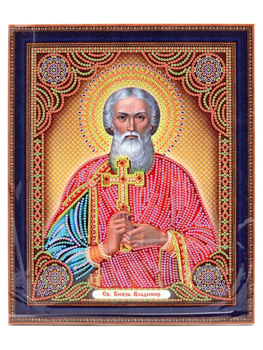 Алмазная мозаика на подрамнике «Князь Владимир» икона