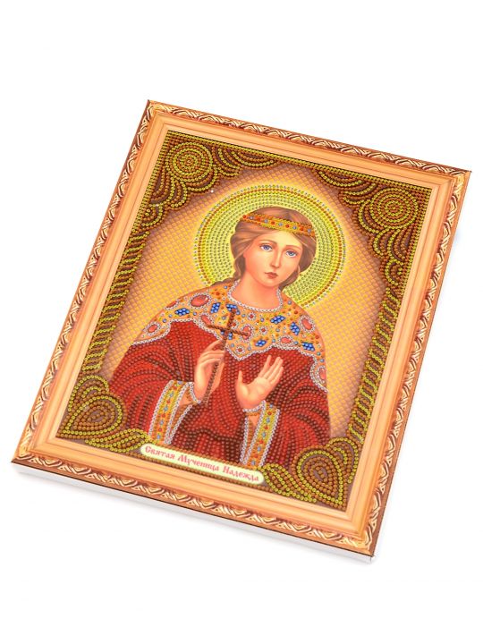 Алмазная мозаика на подрамнике «Святая мученица Надежда» икона