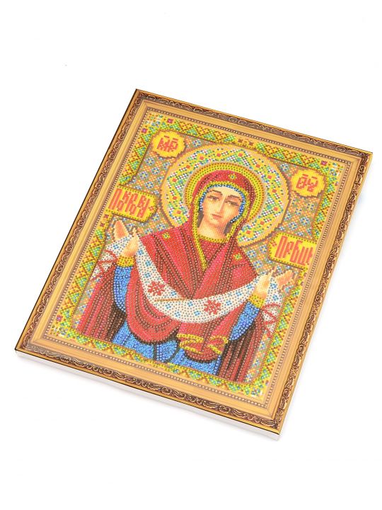 Алмазная мозаика на подрамнике «Покров Пресвятой Богородицы» икона