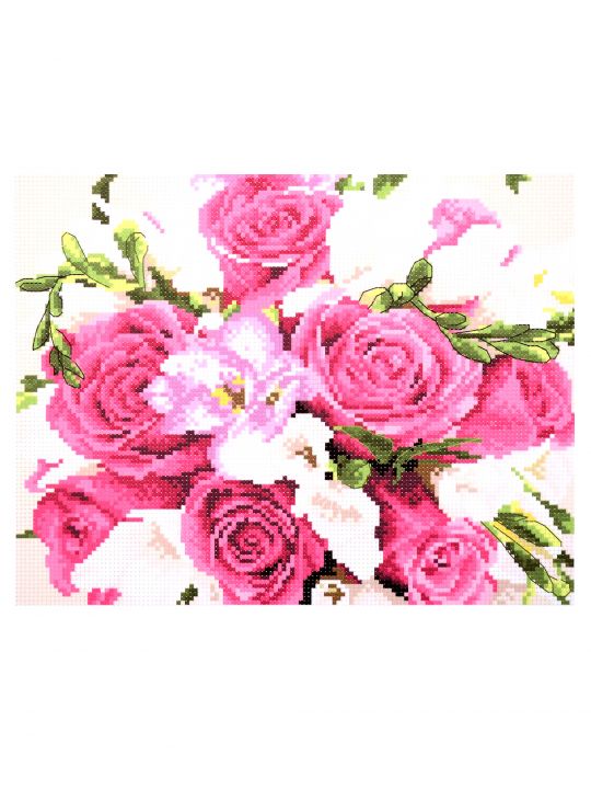 Схема для вышивания крестиком «Розовые розы» 