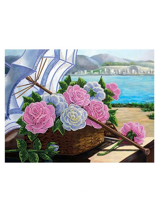 Схема для вышивания бисером «Розы средиземноморья» 
