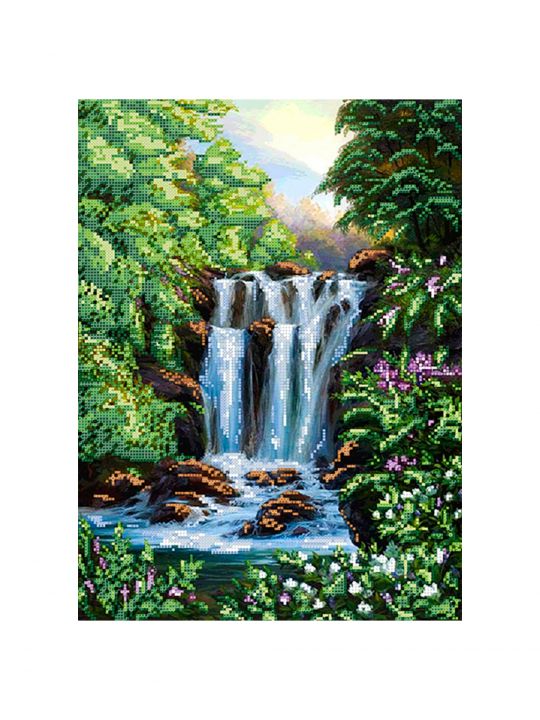 Схема для вышивания бисером «Весенний водопад» 