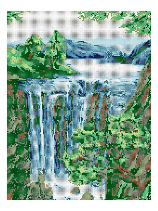 Схема для вышивания бисером «Водопад» 