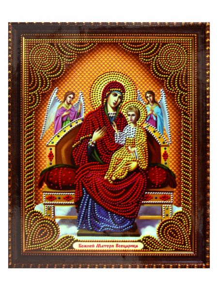Алмазная мозаика на подрамнике «Божией матери Всецарица» икона 