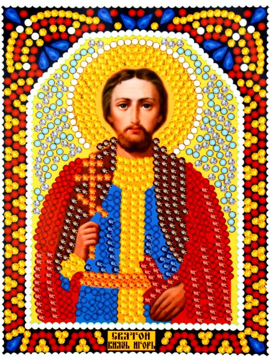 Алмазная мозаика «Святой Игорь» икона