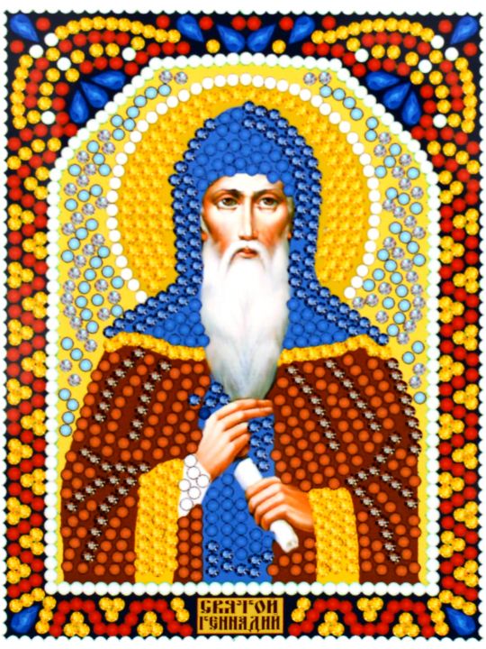 Алмазная мозаика «Святой Геннадий» икона