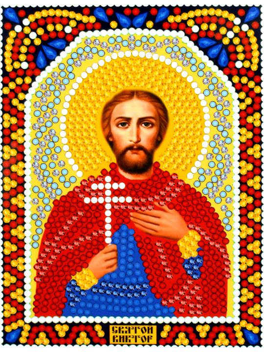 Алмазная мозаика «Святой Виктор» икона