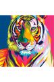 Картина по номерам  на подрамнике «Тигр в красках» 