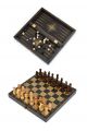 Шахматы, нарды, шашки «Обиходные-золото» 3 в 1 мини