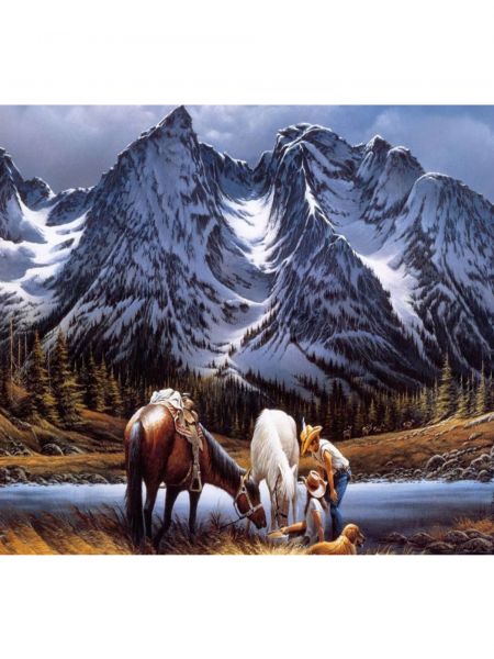 Набор для вышивания бисером «Лошади и горы»