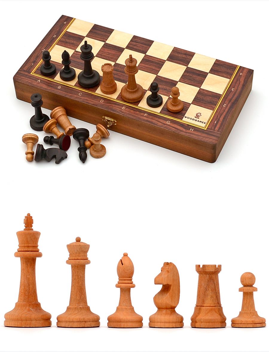 Шахматы «Wood Games» фигурки с утяжелением