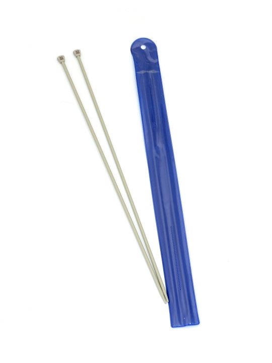 Спицы для вязания, диаметр 4 мм, длина 33 см, пластик, 2 шт