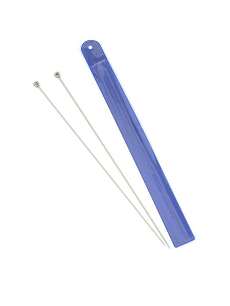 Спицы для вязания, диаметр 2 мм, длина 33 см, пластик, 2 шт