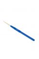 Крючок для вязания металлический с пластиковой ручкой, диаметр 1,5 мм, длина 14 см