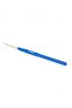 Крючок для вязания металлический с пластиковой ручкой, диаметр 2,5 мм, длина 14 см