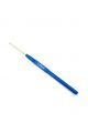 Крючок для вязания металлический с пластиковой ручкой, диаметр 3 мм, длина 14 см