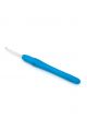 Крючок для вязания металлический с эргономичной резиновой ручкой , диаметр 4 мм, длина 14 см