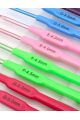Крючки для вязания «Азбука рукоделия» металлические с пластиковой ручкой 12 штук в наборе